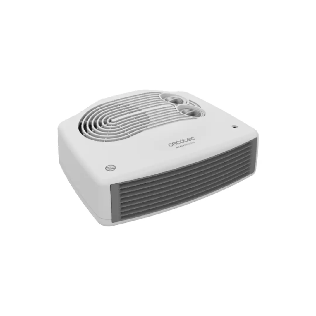 Imagen frontal del calefactor Cecotec ReadyWarm 3000 White, con potencia de 3000W, dos niveles de calefacción y diseño moderno en color blanco, ideal para estancias medianas y grandes, disponible en Electrocash.