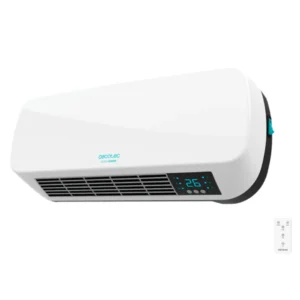 Split de baño cerámico Cecotec Warm 5200 Box con potencia de 2000 W, diseño mural compacto y sistema de calefacción rápida y segura, ideal para mantener el baño cálido y confortable, disponible en Electrocash.