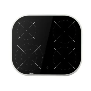 Placa vitrocerámica Teka TCC-6400PLV de 4 fuegos con potencia total de 6,9 kW, ancho de 60 cm y doble zona flexible de 21 cm. Diseño moderno y eficiente para todo tipo de cocción — disponible en Electrocash.