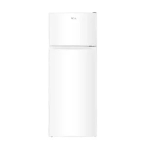 Frigorífico 2 puertas VOK EVR-206DEW en color blanco con altura de 145 cm, eficiencia energética Clase E y cajón LED para una mejor visibilidad de los alimentos — disponible en Electrocash.