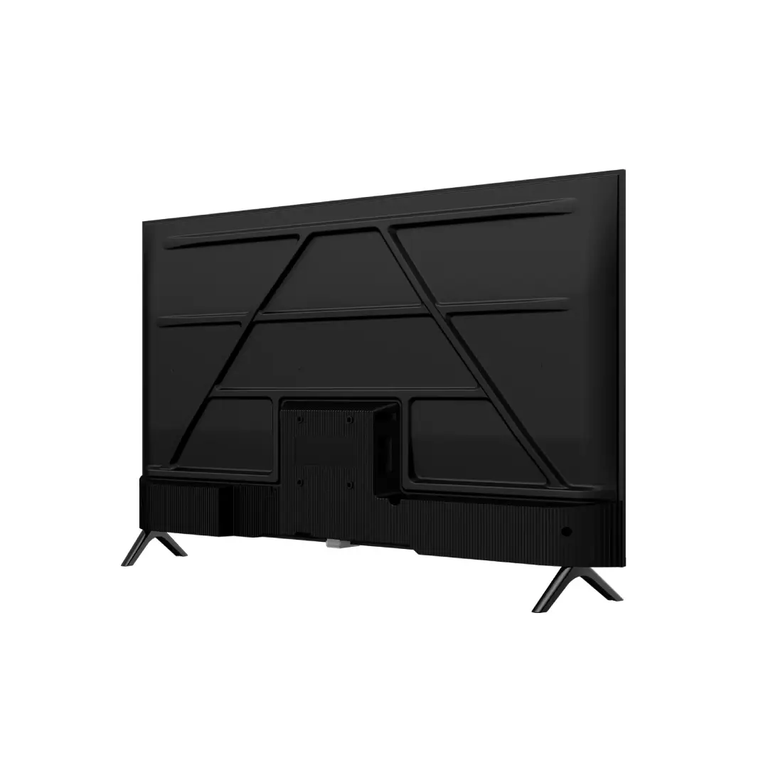 Vista trasera del televisor TCL 40S5K de 40 pulgadas, mostrando el panel posterior con rejillas de ventilación, entradas y soporte VESA para montaje en pared — disponible en Electrocash.