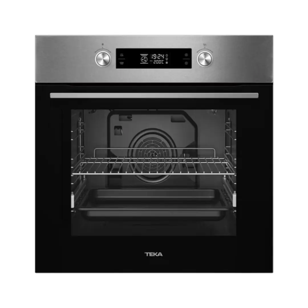 Horno Teka HCB 6370 PSS Inox con eficiencia energética A+, sistema de limpieza pirolítica y 9 funciones de cocción, diseño elegante en acero inoxidable ideal para una cocina moderna – disponible en Electrocash.