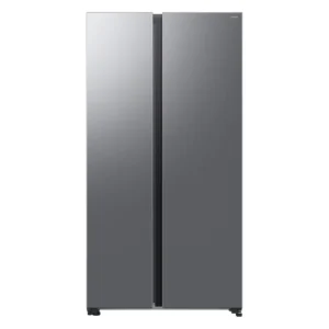 Frigorífico americano Samsung RS-70F65QETEF en acabado inoxidable, con 659 litros de capacidad, WiFi integrado, compresor AI Inverter y eficiencia energética E, disponible en Electrocash.