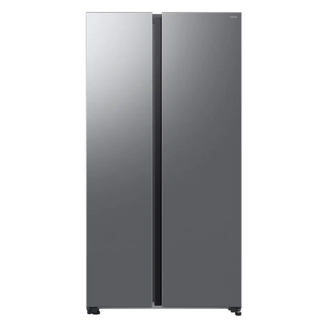 Frigorífico americano Samsung RS-70F65QETEF en acabado inoxidable, con 659 litros de capacidad, WiFi integrado, compresor AI Inverter y eficiencia energética E, disponible en Electrocash.