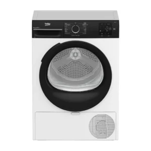 Secadora Beko BM3T-37230W de 7 kg con bomba de calor y tecnología silenciosa, diseñada para ofrecer un secado eficiente y delicado, con bajo consumo energético – disponible en Electrocash.