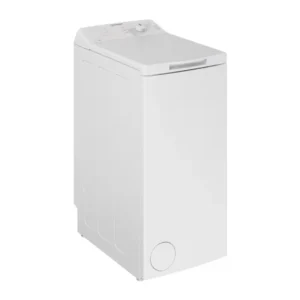Lavadora de carga superior Indesit BTW L60400 SP/N en color blanco con capacidad de 6 kg, velocidad de centrifugado de 1000 rpm y eficiencia energética Clase C — disponible en Electrocash.