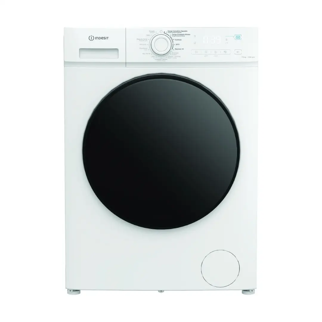 Lavadora-secadora Indesit IDMA-75624MY Time SPT en color blanco con capacidad de 7+5 kg, 1400 rpm y eficiencia energética A/D. Diseño moderno y compacto — disponible en Electrocash.