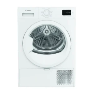 Secadora Indesit CYSD-82D WW SPT de 8 kg con tecnología de bomba de calor, diseño moderno en color blanco y alta eficiencia energética (E), ideal para un secado cuidadoso y económico – disponible en Electrocash.
