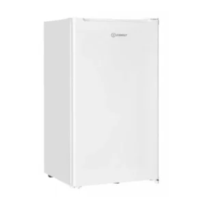 Frigorífico de una puerta Indesit I48VM-112W blanco, con 85 cm de altura y 47 cm de ancho, eficiencia energética Clase E y compartimento congelador integrado, ideal para espacios reducidos – disponible en Electrocash.