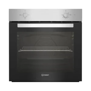 Horno de encastre Indesit IB 22RE X Inox con acabado inoxidable, sistema de limpieza HydroClean y 74 litros de capacidad, ideal para una cocina moderna y eficiente – disponible en Electrocash.