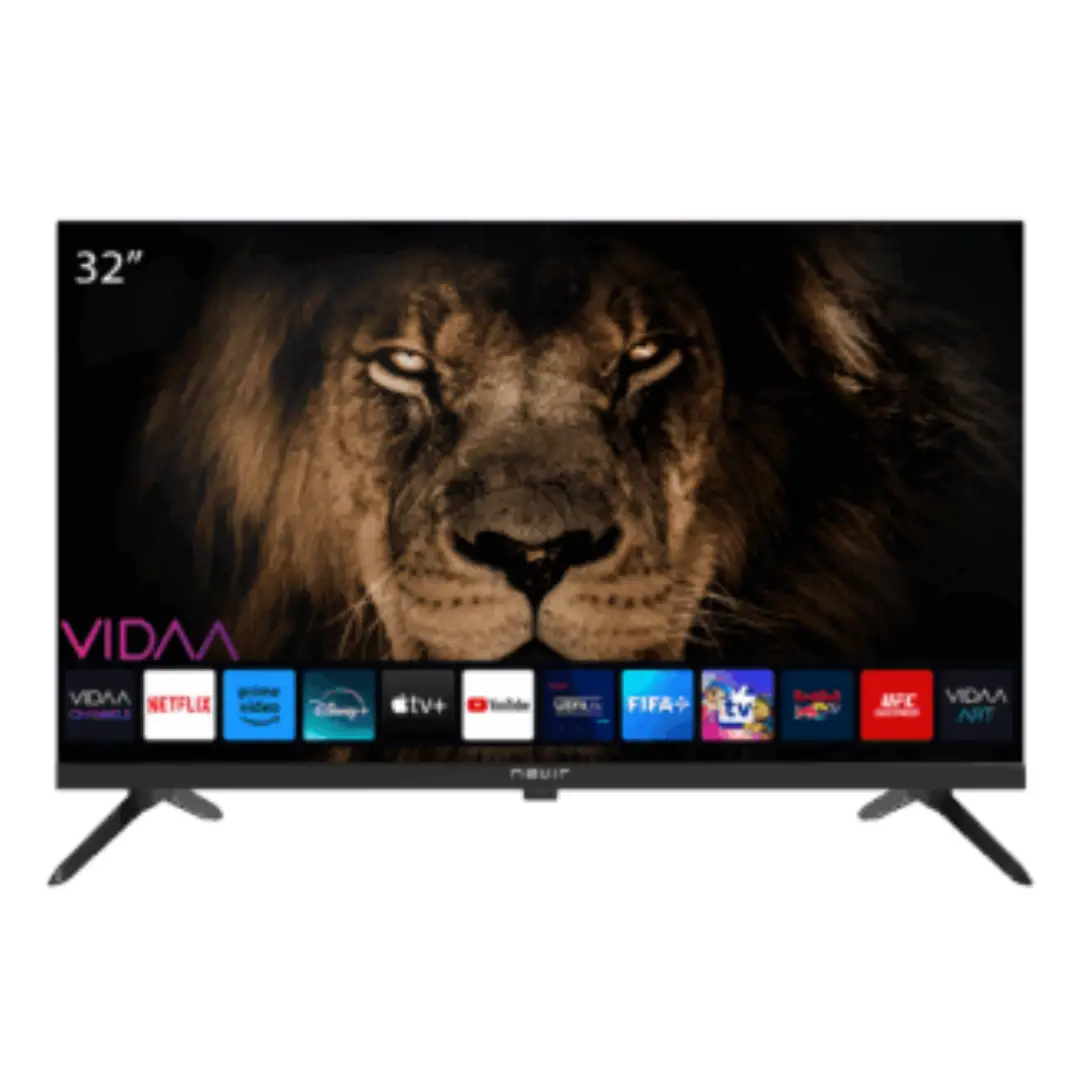 Televisor NEVIR NVR-8900-32RD2S-VN de 32 pulgadas con resolución HD Ready, sistema Smart TV VIDAA y conectividad Bluetooth. Pantalla ideal para habitaciones, oficinas o segundas televisiones — disponible en Electrocash.
