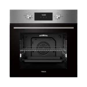 Imagen frontal del horno multifunción Teka HCB-6370SSE00 en acabado inox, con capacidad de 70 litros y eficiencia energética Clase A+.