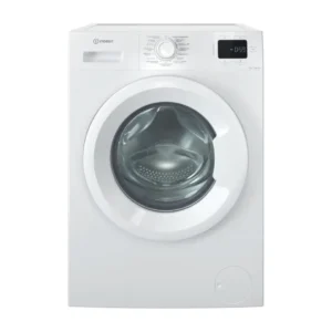 Imagen frontal de la lavadora Indesit IM 962 MY TIME SPT en color blanco, con capacidad de 9 kg, 1151 rpm y motor Inverter.
