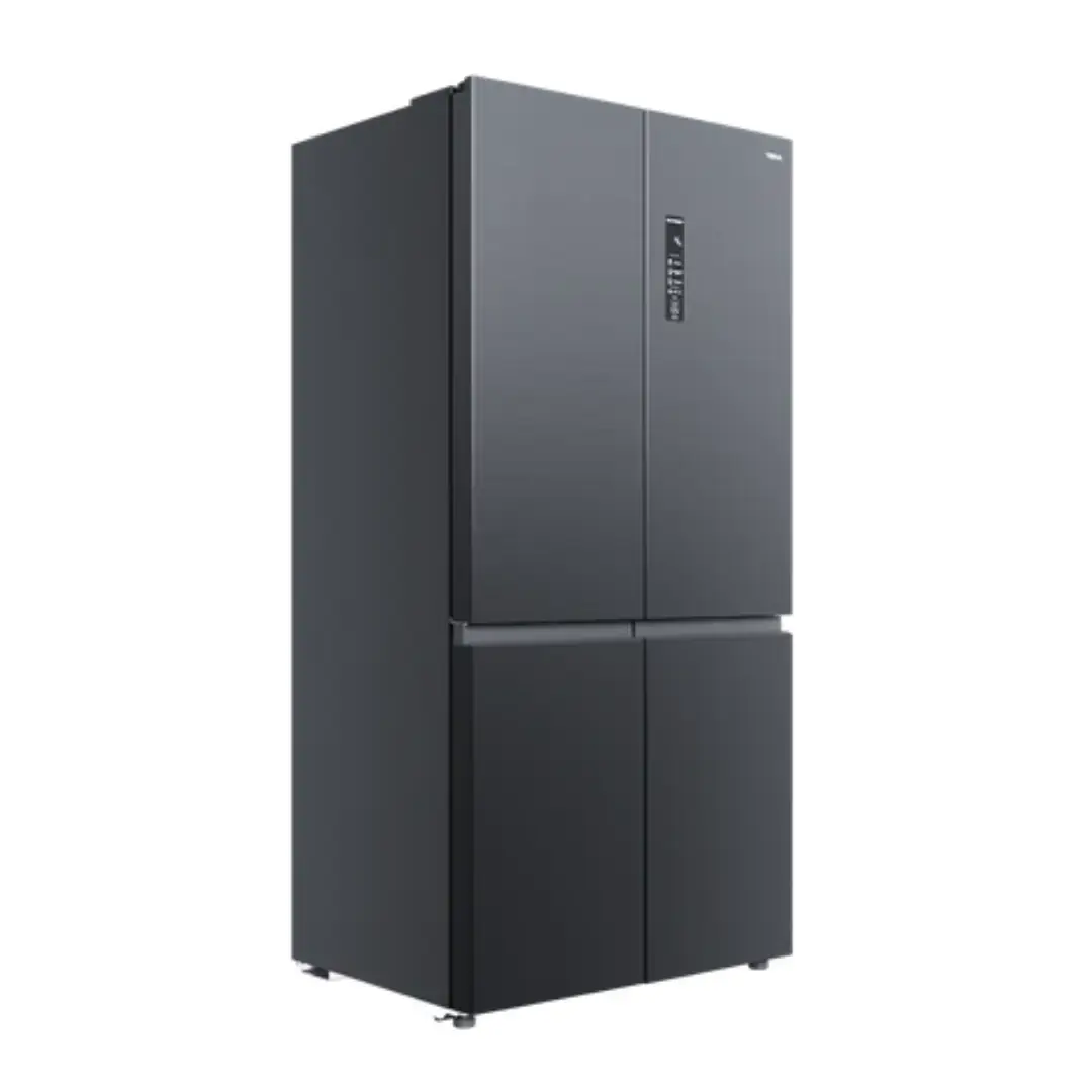 Imagen lateral del frigorífico Teka RMF-77960 SS EU, mostrando su diseño robusto y dimensiones de 190x90 cm.