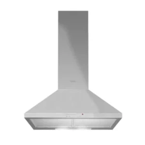 Imagen frontal de la campana decorativa Teka DBP 60 PRO en acabado inox, 60 cm de ancho, con diseño moderno y funcionalidad de extracción eficiente.