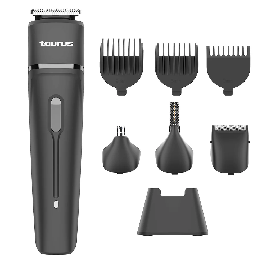 cortapelos Taurus Hipnos Complet 7 en 1 con batería de 90 minutos y uso Wet&Dry para corte de cabello y barba