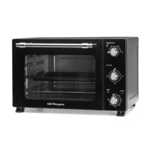 Imagen principal del mini horno de convección Orbegozo HO-393 con capacidad de 39 litros y potencia de 1800W, ideal para hornear, gratinar y cocinar múltiples recetas con distribución uniforme del calor.