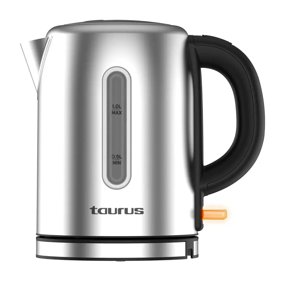 hervidor de agua Taurus Selene Compact 2400W de 1 litro en acero inoxidable para hervir agua de forma rápida y segura