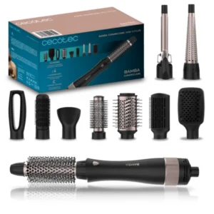 cepillo moldeador Cecotec Bamba CeramicCare 04439 10 en 1 con 3 temperaturas y 2 velocidades para secar, alisar y dar volumen al cabello