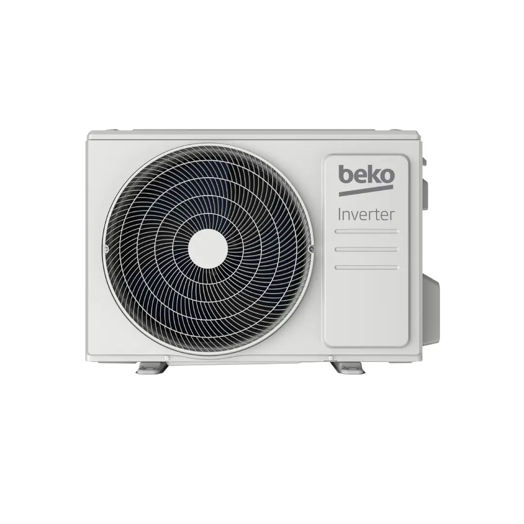 unidad exterior del aire acondicionado split BEKO BEHPG-125 con sistema de refrigeración eficiente y tecnología R32