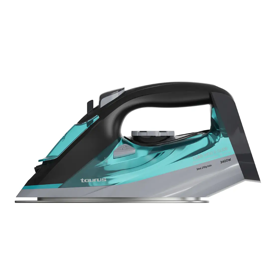 plancha de vapor Taurus Cleo 3400 X-Slide de 3400W para un planchado potente, rápido y sin arrugas