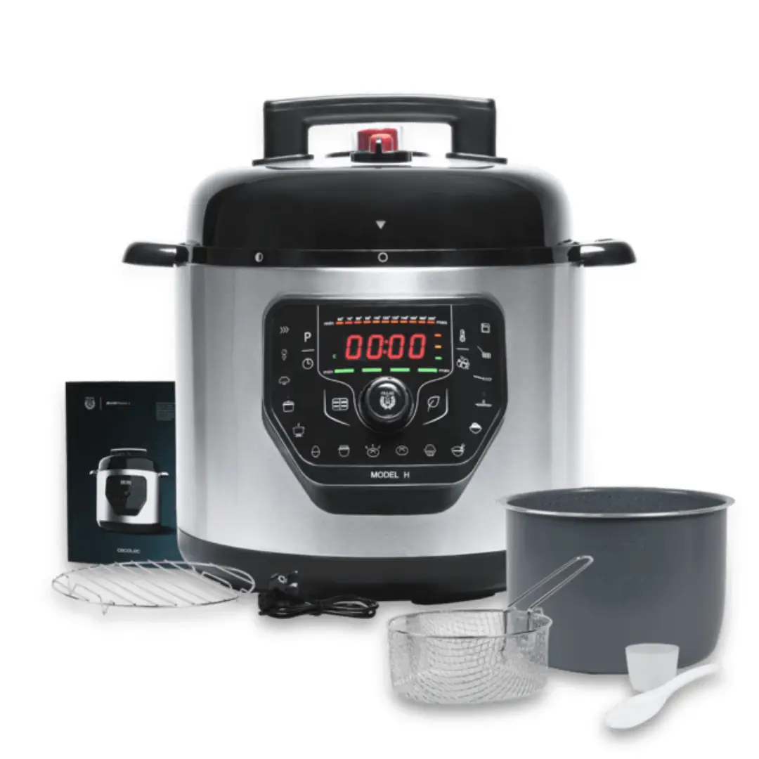 Imagen principal de la olla programable Cecotec GM Modelo H A01_EU01_114730 con capacidad de 6 litros y 19 funciones automáticas para cocinar todo tipo de recetas de forma fácil y rápida.