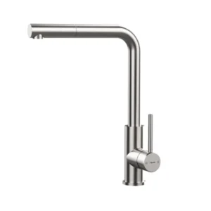 grifo de fregadero TEKA UNI-9331 en acero inoxidable con caño alto giratorio 360º y sistema monomando para cocina