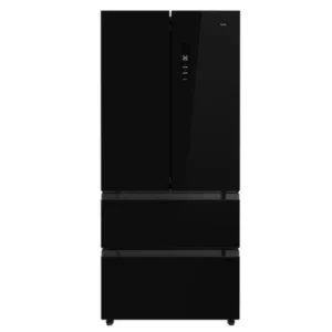 frigorífico Teka RFD-77825 GBK EU French Door en cristal negro de 190x85 cm con eficiencia energética clase E y gran capacidad de almacenamiento