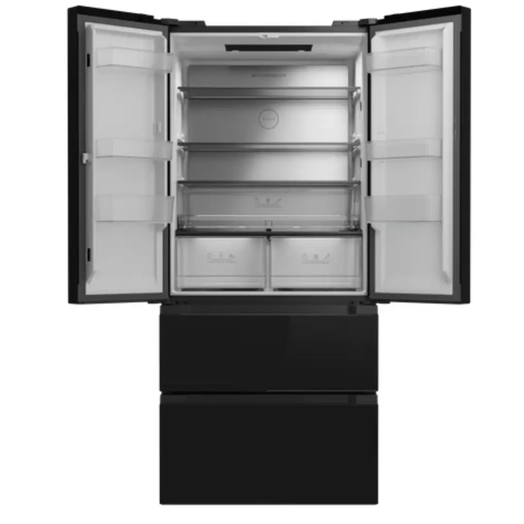 frigorífico Teka RFD-77825 GBK EU abierto mostrando su amplio interior con diseño French Door y gran capacidad