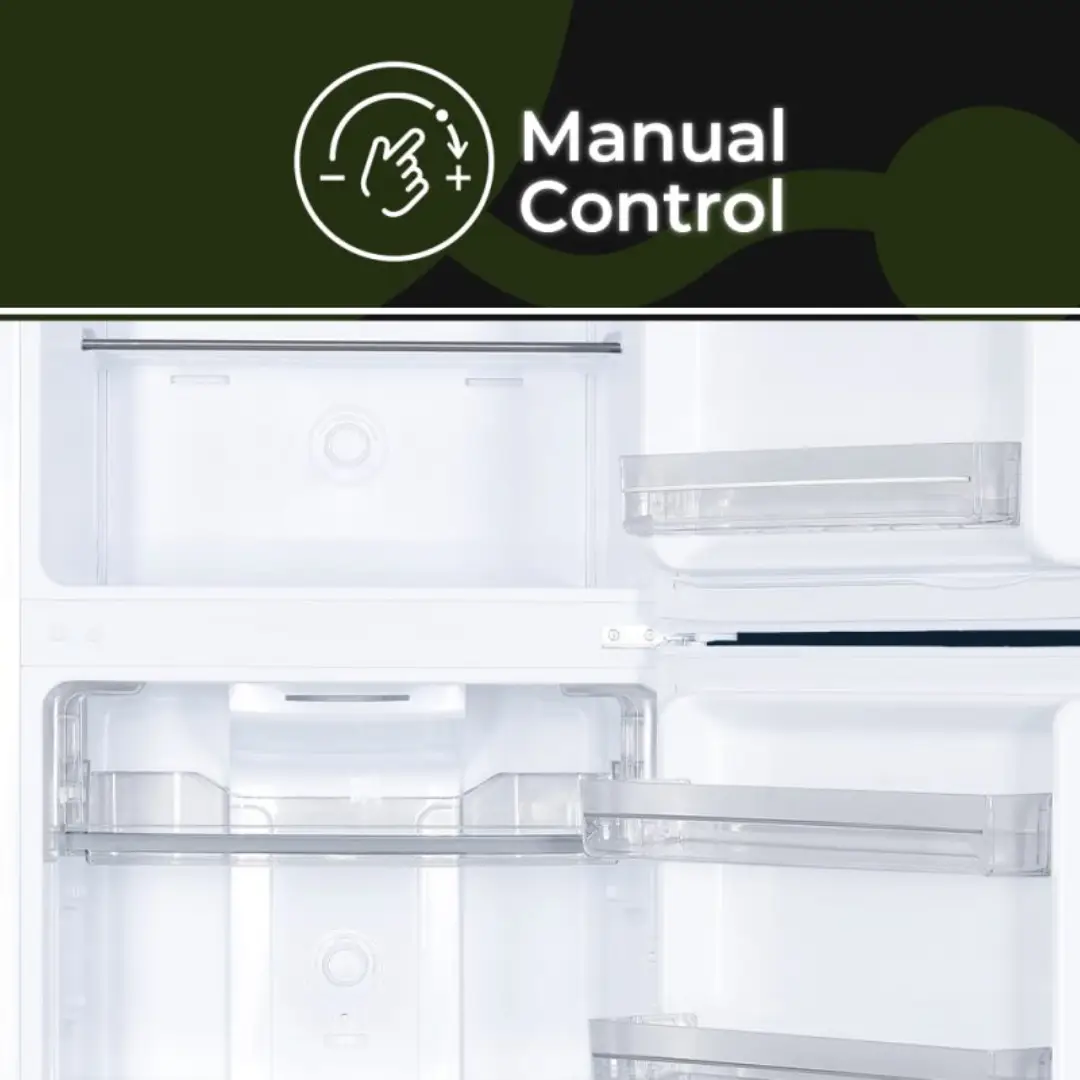 Detalle del control manual del frigorífico 2 puertas Aspes AF-17601ENF para ajustar la temperatura de manera sencilla