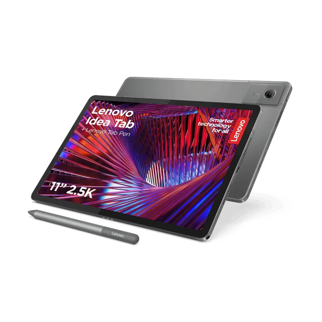 Imagen principal de la tablet Lenovo Idea Tab de 11 pulgadas modelo ZAFR0389ES, con 8GB de RAM, 128GB de almacenamiento y lápiz digital Tab Pen incluido.