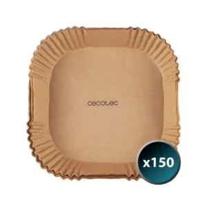 Papeles para freidora de aire Cecotec Cecofry 03291 pack 150 unidades vista del producto en caja