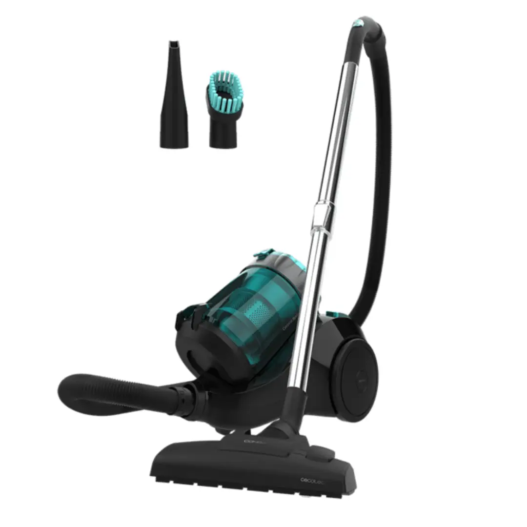 Aspirador de trineo Cecotec 05599 Multicyclonic sin bolsa 800W vista frontal con depósito 2.5L
