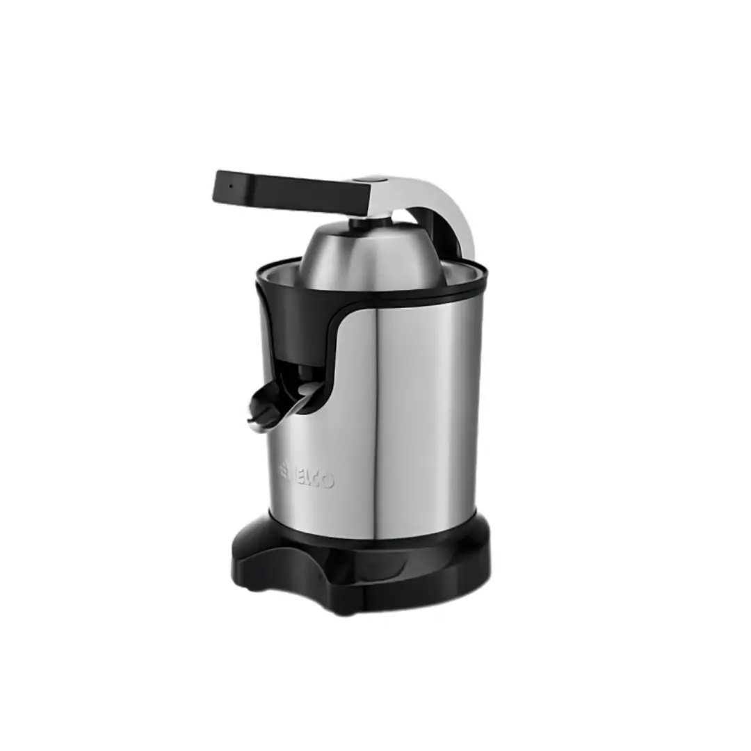 Exprimidor de palanca ELCO PEX-600A de 600W en acero inoxidable con dos conos para cítricos