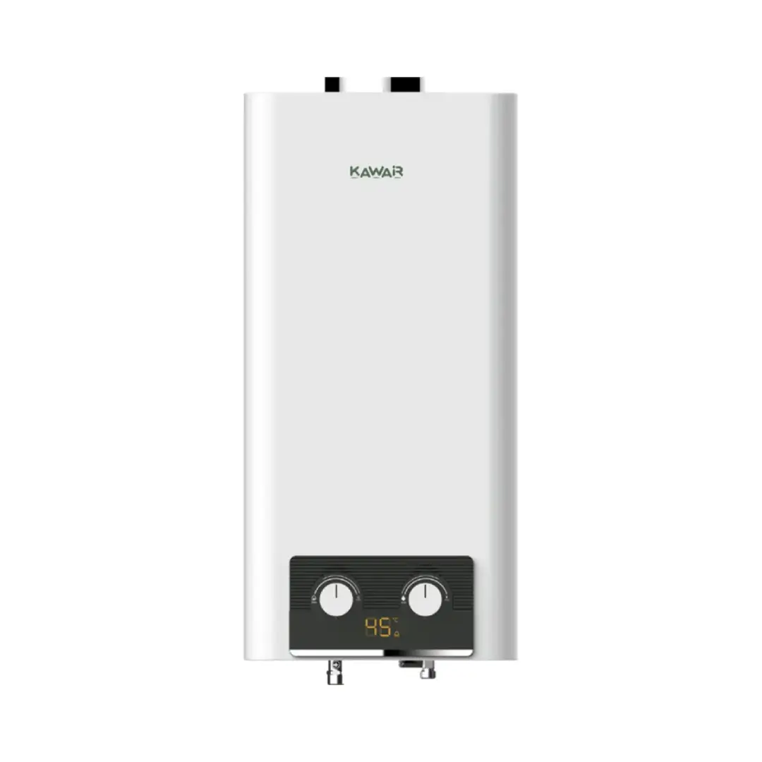 Calentador atmosférico KAWAIR KW-CLA-11NOXSILGLP de 11 litros formato slim con display digital