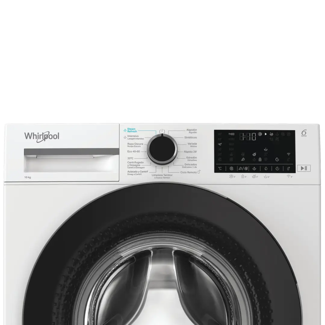 Panel de control de la lavadora Whirlpool WAM-07WB SPT con selector de programas y display