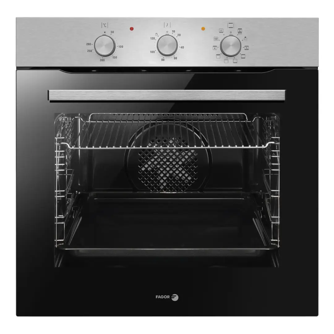 Horno multifunción Fagor 9H-115BX en acero inoxidable vista frontal empotrable