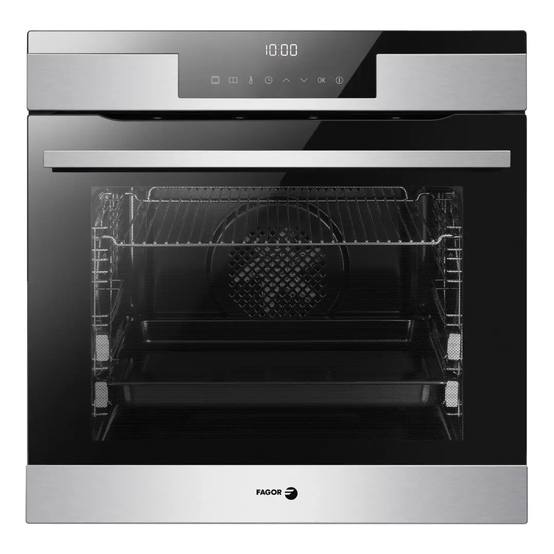 Horno multifunción Fagor 9H-195TCX en acero inoxidable vista frontal empotrable
