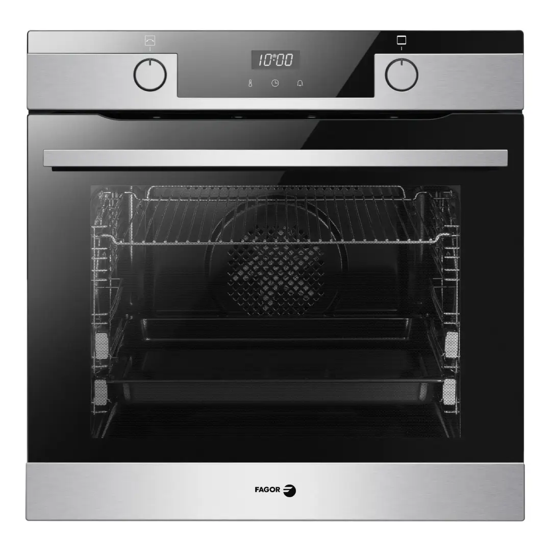 Horno multifunción Fagor 9H-755AX en acero inoxidable vista frontal empotrable