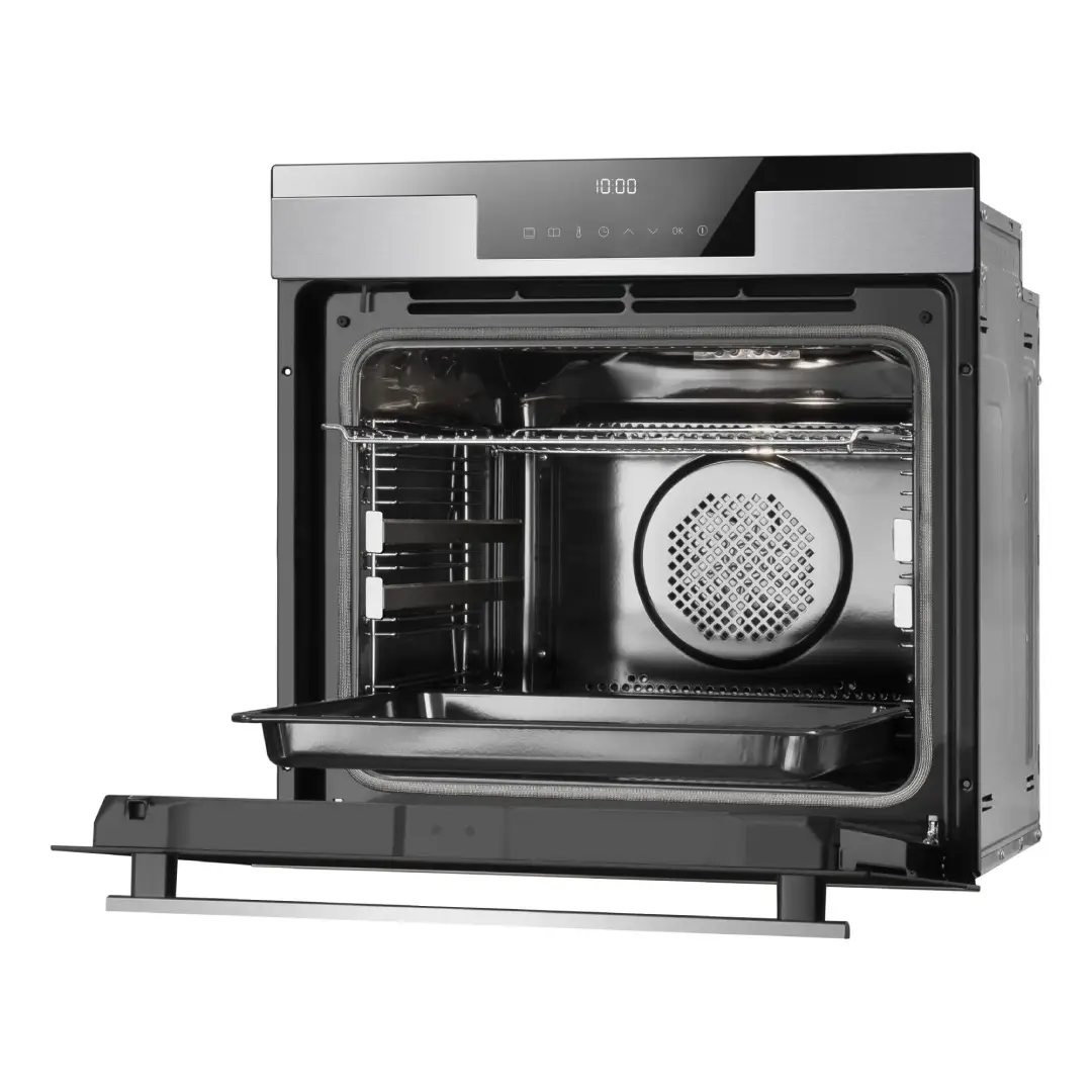 Horno Fagor 9H-760TCX vista lateral mostrando su diseño empotrable y acabado en inox