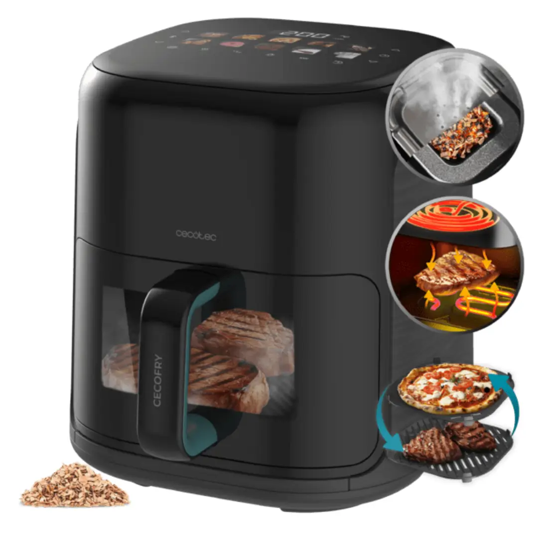 Freidora de aire Cecotec Cecofry 102085 de 4 litros 1900W vista frontal con diseño moderno