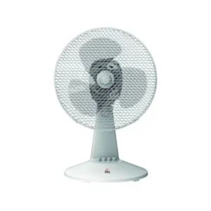 Ventilador de sobremesa FM SB-130 de 30 cm con 3 aspas y función oscilante vista frontal compacto de escritorio