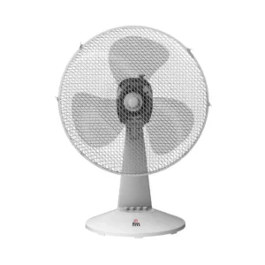 Ventilador de sobremesa FM SB-130 de 30 cm con 3 aspas y 3 velocidades vista frontal compacto de mesa