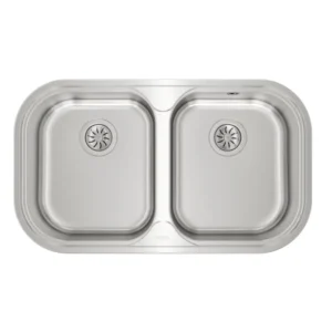 Fregadero Teka Stylo de dos cubetas en acero inoxidable instalación encastre vista superior para cocina