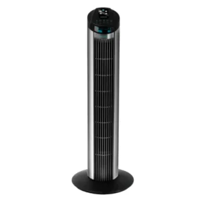 Ventilador de torre Cecotec EnergySilence 890 Skyline negro de 76 cm de altura, 50W de potencia y bajo consumo, vista frontal principal.