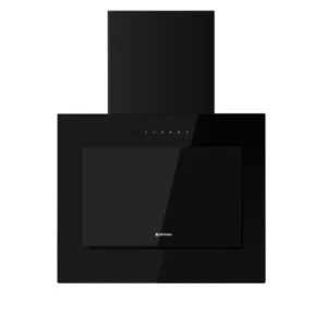 Campana extractora Johnson KON-608N en cristal negro de 60 cm vista frontal diseño vertical moderno