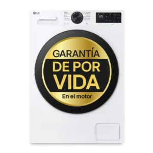 Lavadora LG F2X-50S9TLB de 9 kg en color blanco vista frontal carga frontal
