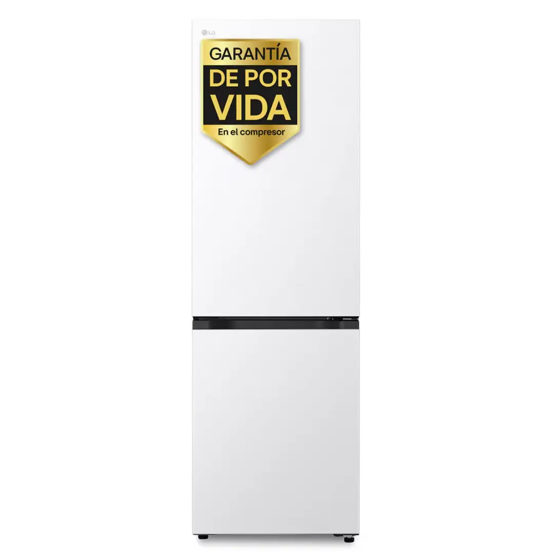Frigorífico combi LG GBBSJ-10ESW en color blanco, vista frontal principal con diseño moderno y elegante.