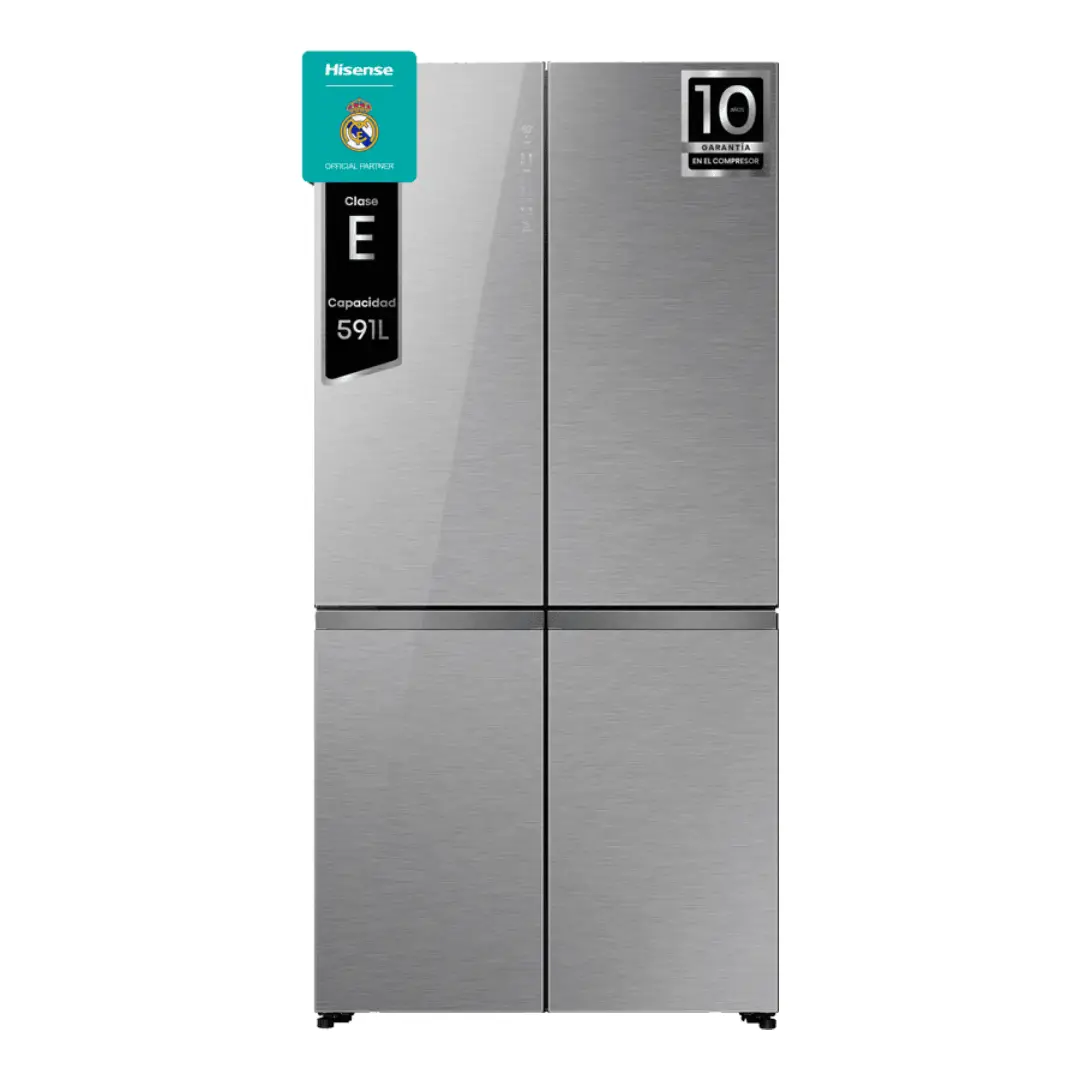 Frigorífico americano Hisense RQ-5P605NSVE de 4 puertas en acero inoxidable vista frontal