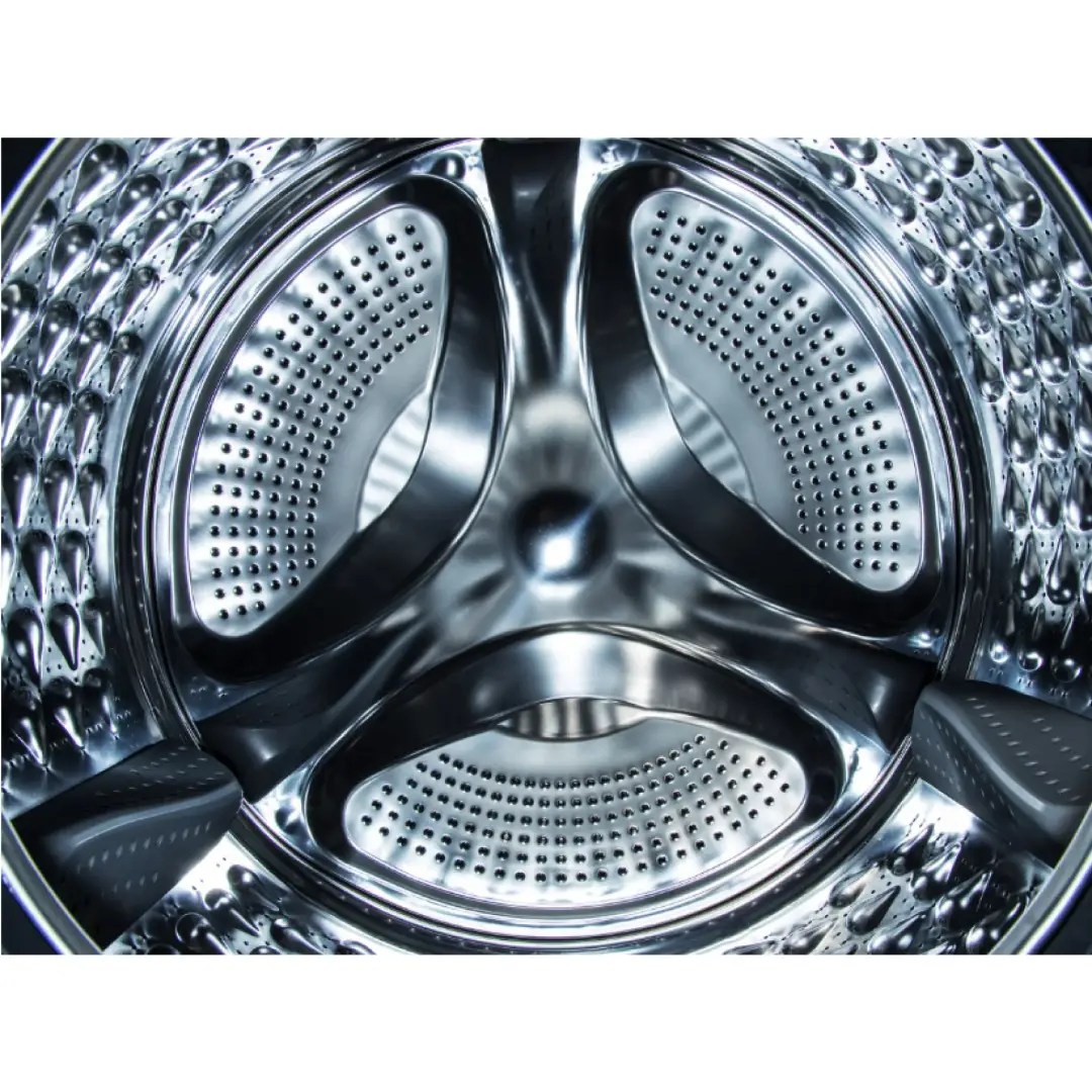 Interior del tambor de la lavadora Fagor 5FE-10714X con capacidad de 10 kg y tecnología Vapor SteamPower Pro.